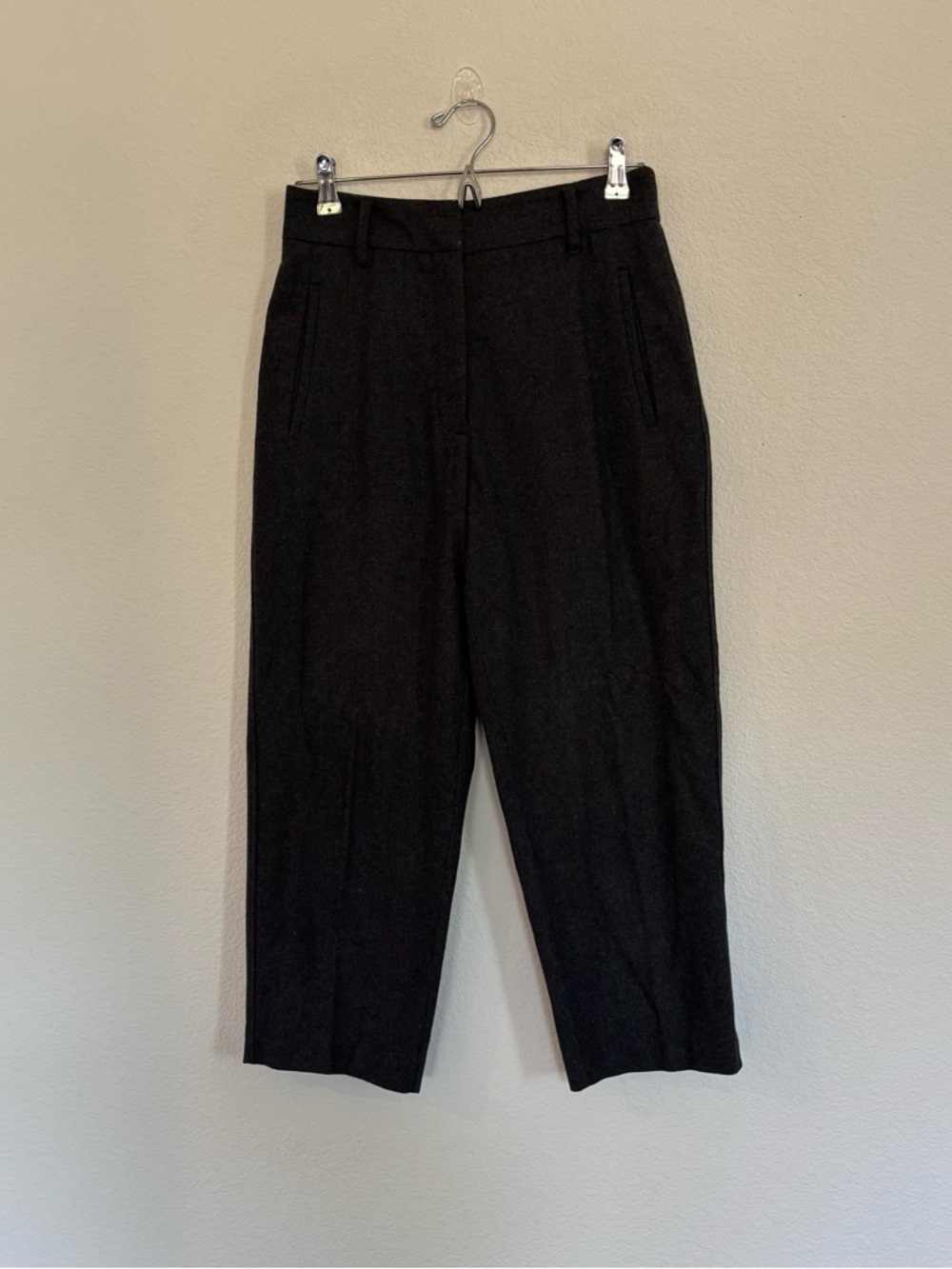 Wilfred Aritzia Cropped High Waisted Wool Tie Front Pant